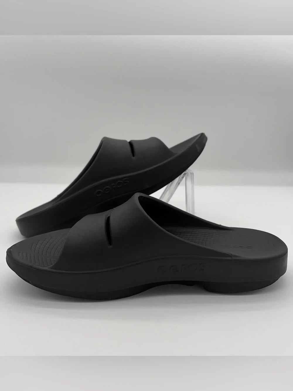 OOFOS Ooahh Luxe Slide Recovery Sandals Black EU 42 US M9/W11